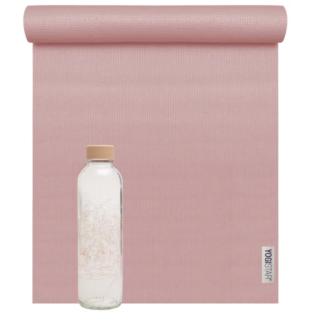 yogistar-yoga-set-carry-bottle-velvet-rose-yogimat-basic-trinkflasche image 1