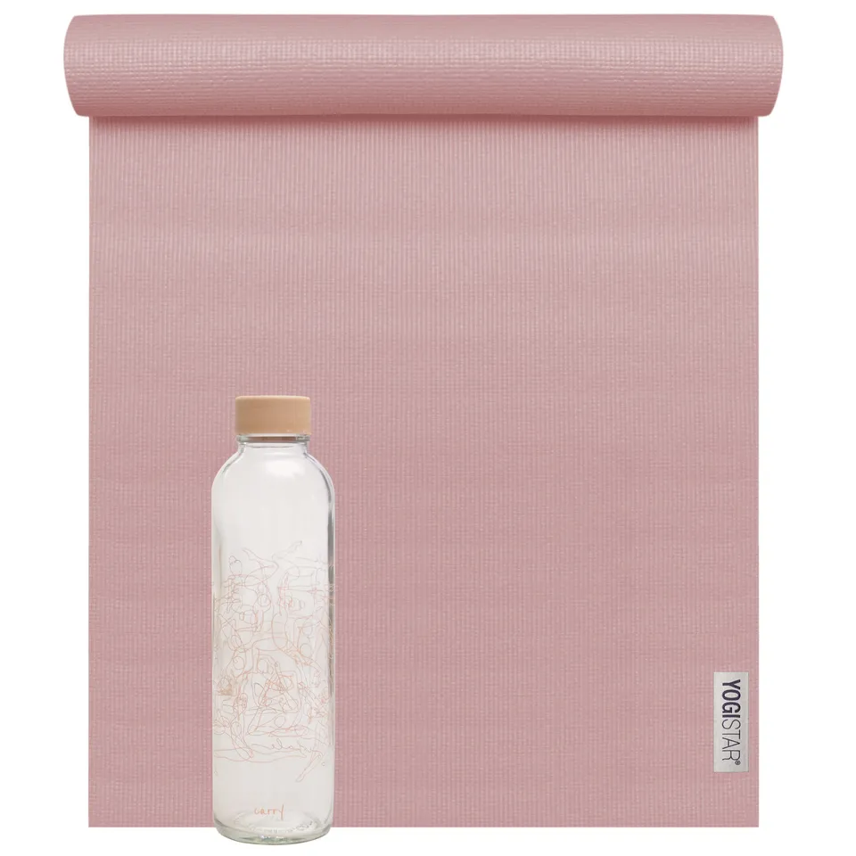 yogistar-yoga-set-carry-bottle-velvet-rose-yogimat-basic-trinkflasche image 1