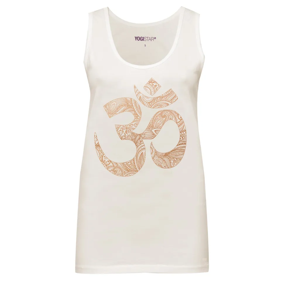 yogistar-yoga-tank-top-om-ivory-copper-bio-baumwolle image 1
