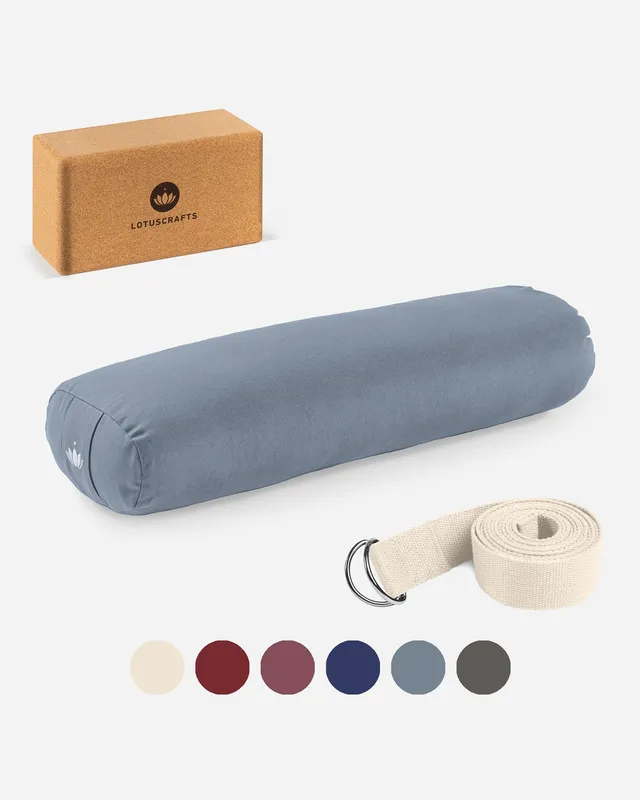 lotuscrafts-yoga-set-yin-yoga-restorative-s-bolster-block-gurt image 1