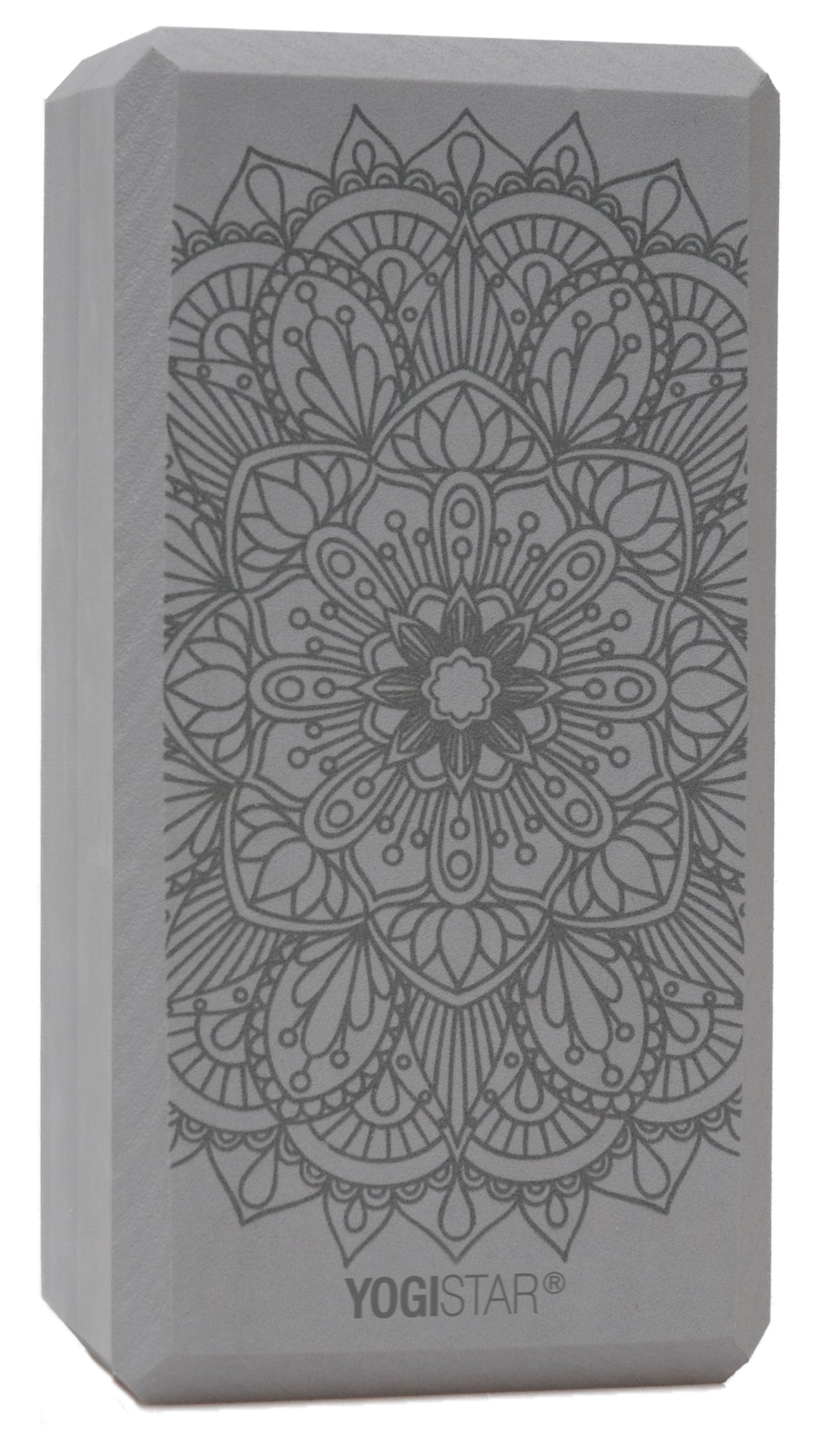 yogistar-yogiblock-basic-lotus-mandala-graphite-yogablock image 1