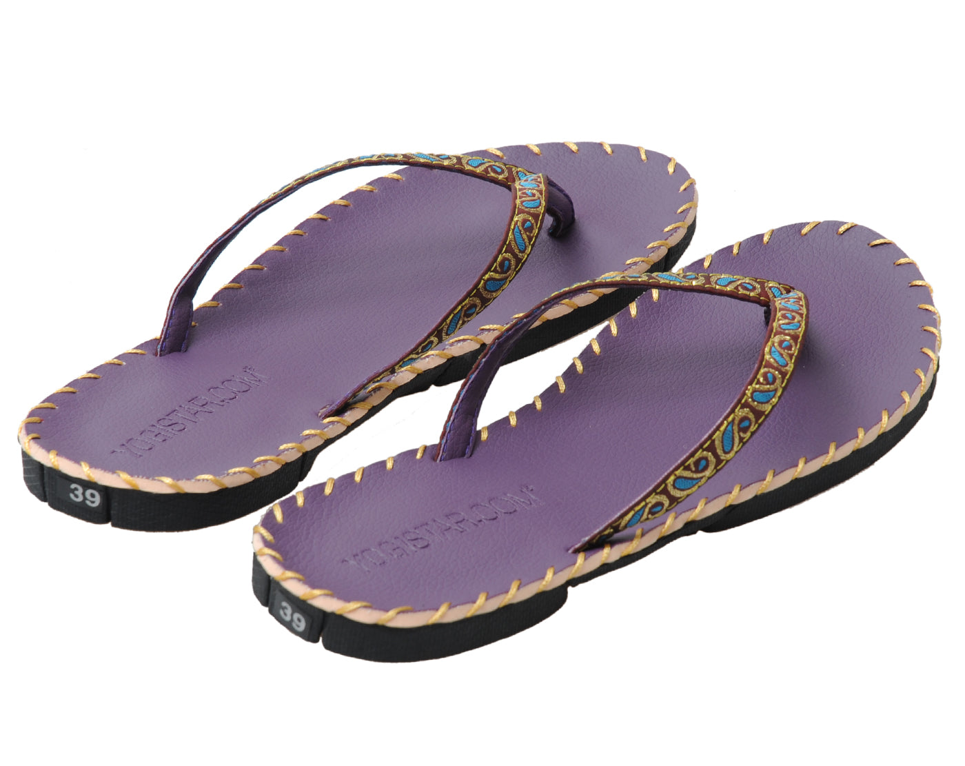 yogistar-yoga-sandalen-purple-zehentrenner-brokat-ethno image 3