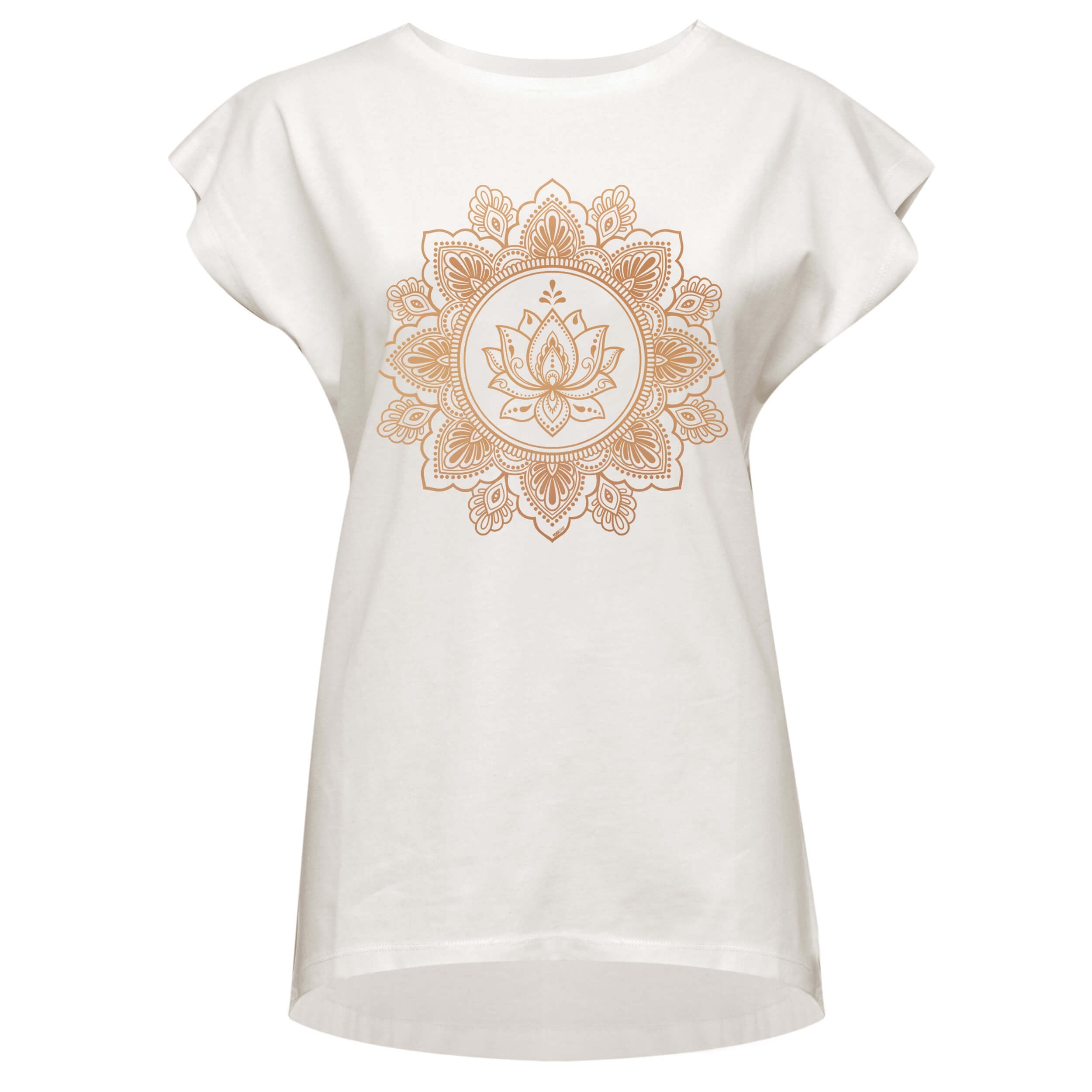 yogistar-yoga-t-shirt-batwing-lotus-ivory-copper image 2