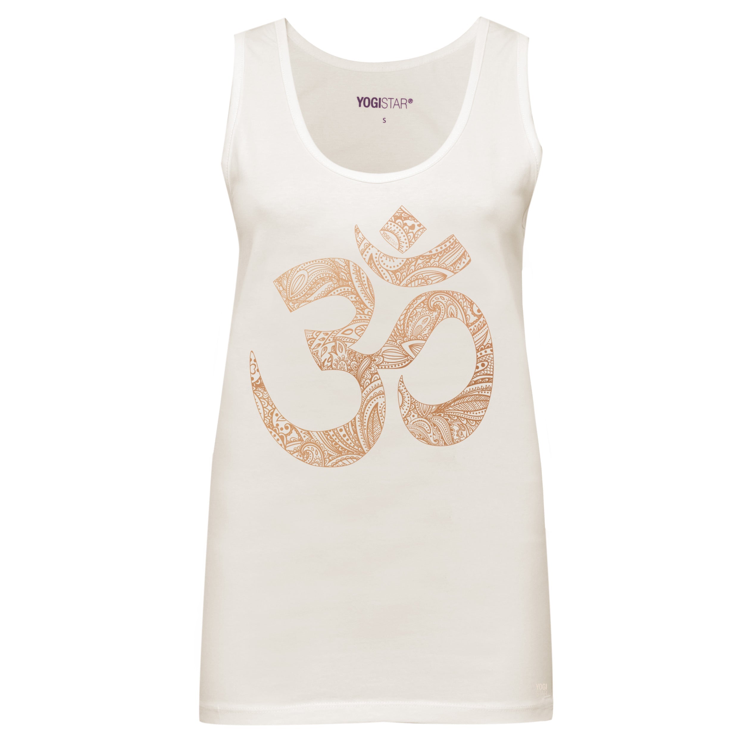yogistar-yoga-tank-top-om-ivory-copper-bio-baumwolle image 1
