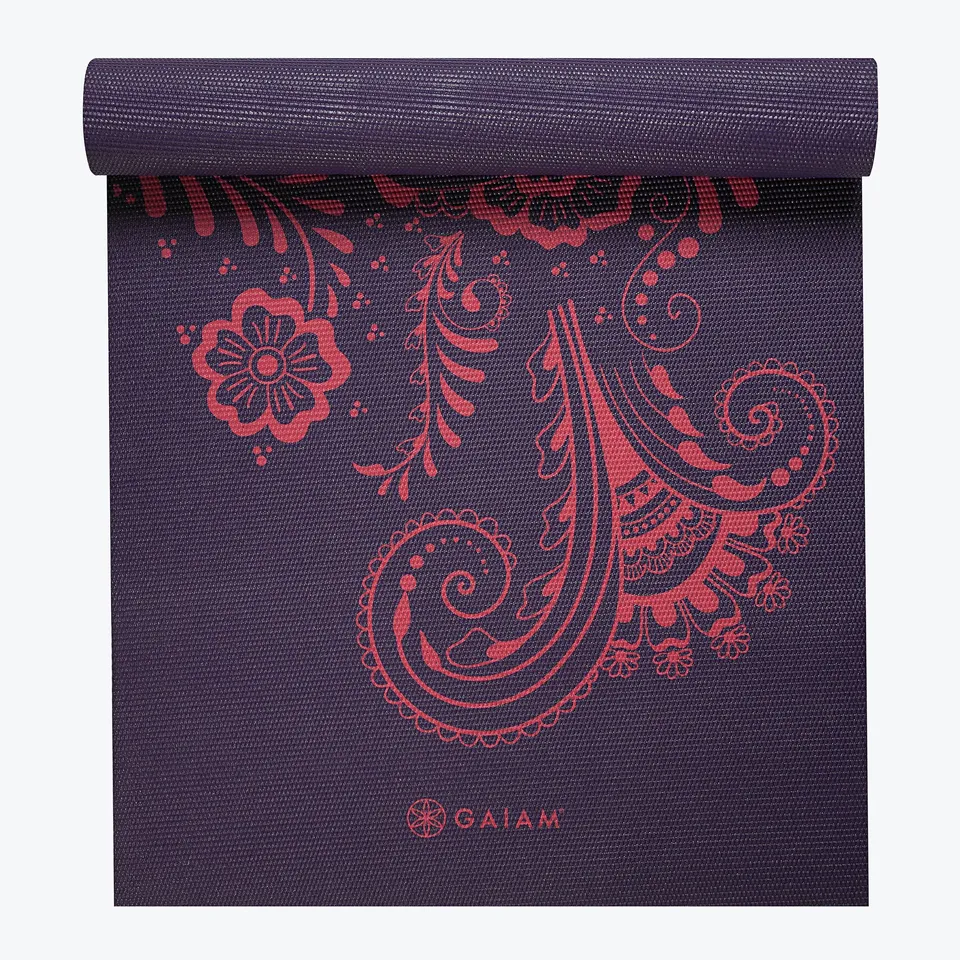 gaiam-premium-aubergine-swirl-yoga-mat-6mm image 1