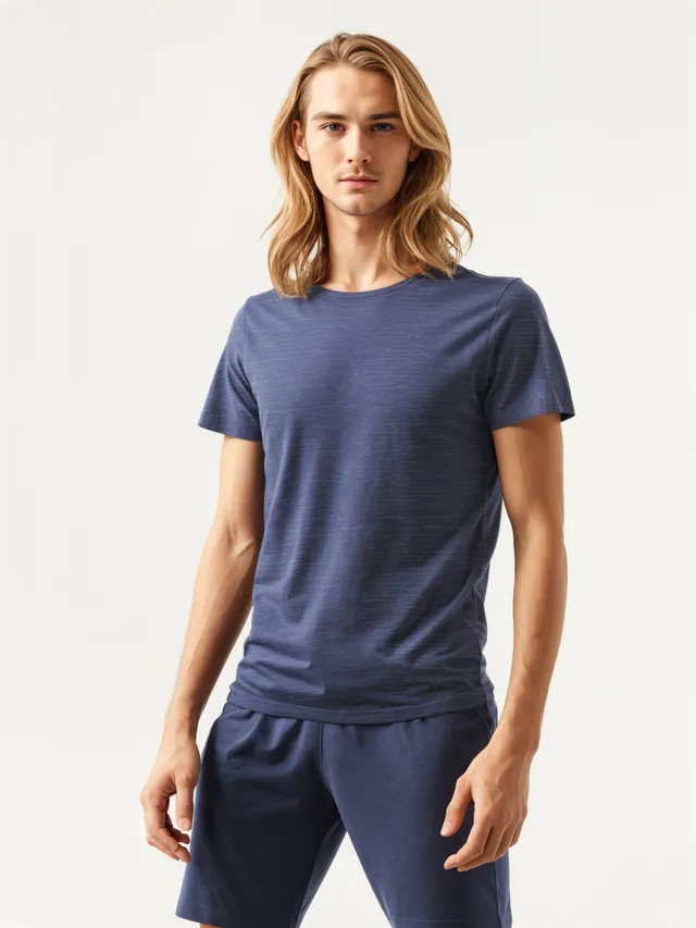 yogistar-yoga-t-shirt-eli-nightblue-melange image 1