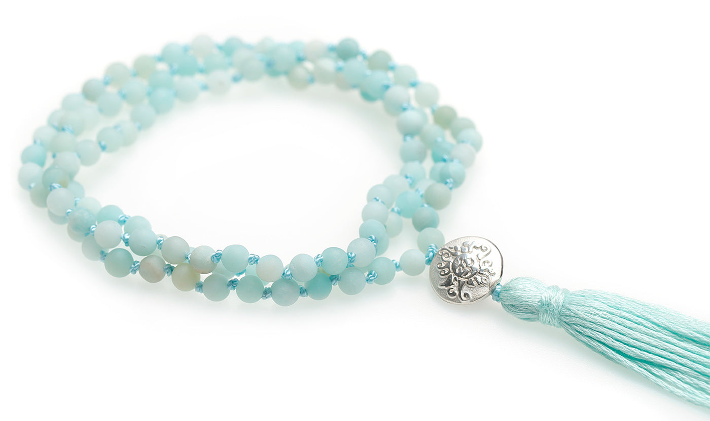 yogistar-mala-kette-amazonit-matt-mit-silber-925-m-nze image 1