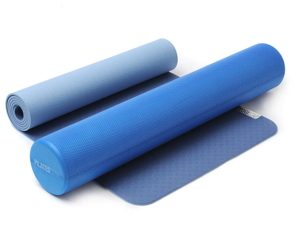 yogistar-faszien-yoga-set-yogimat-pro-faszienrolle-pro-premium-blau image 1