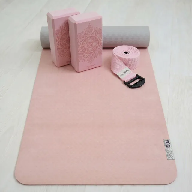 yogistar-yoga-set-pro-edition-velvet-rose-matte-2-bl-cke-gurt image 1