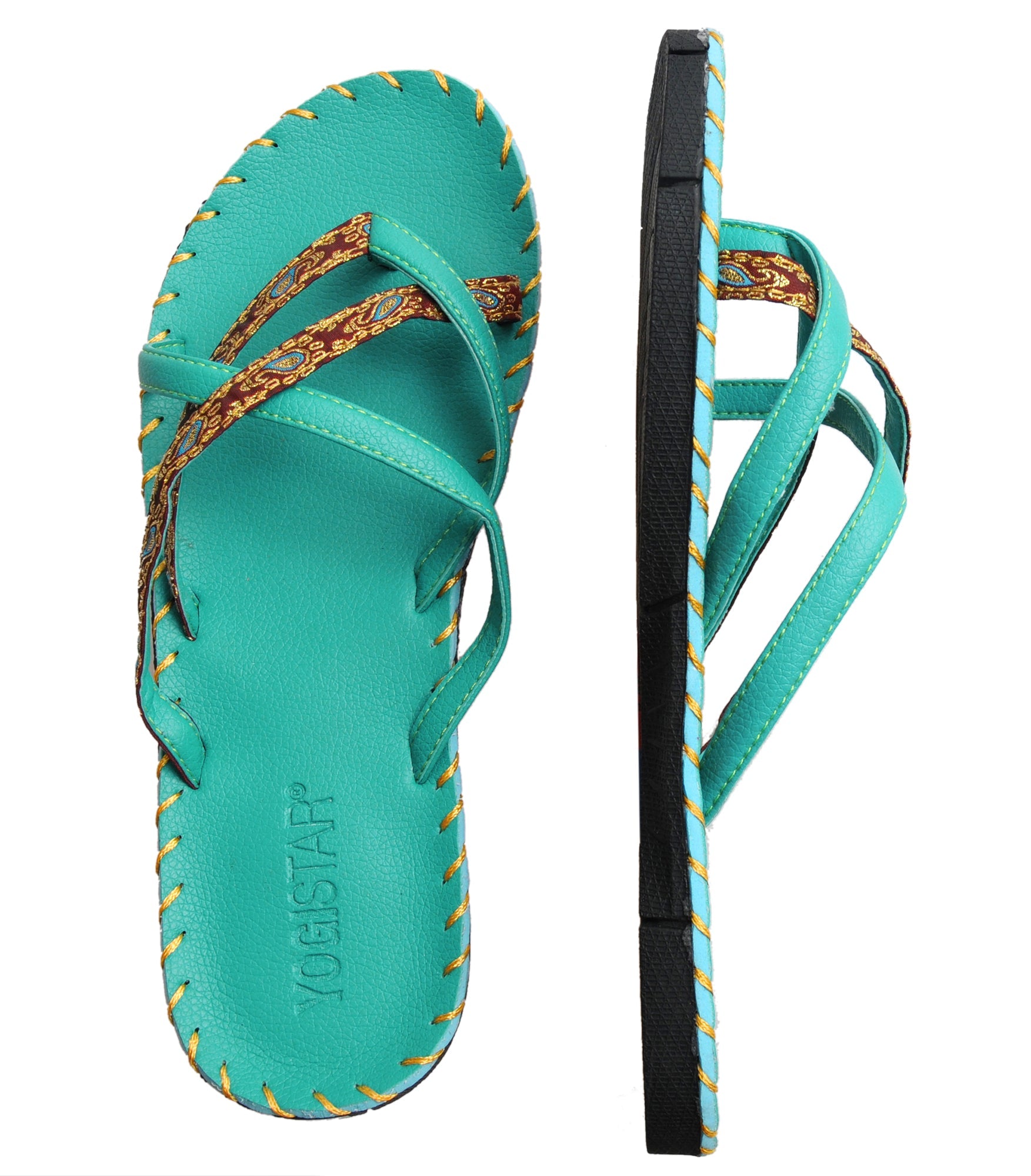 yogistar-yoga-sandalen-turquoise-zehentrenner image 2