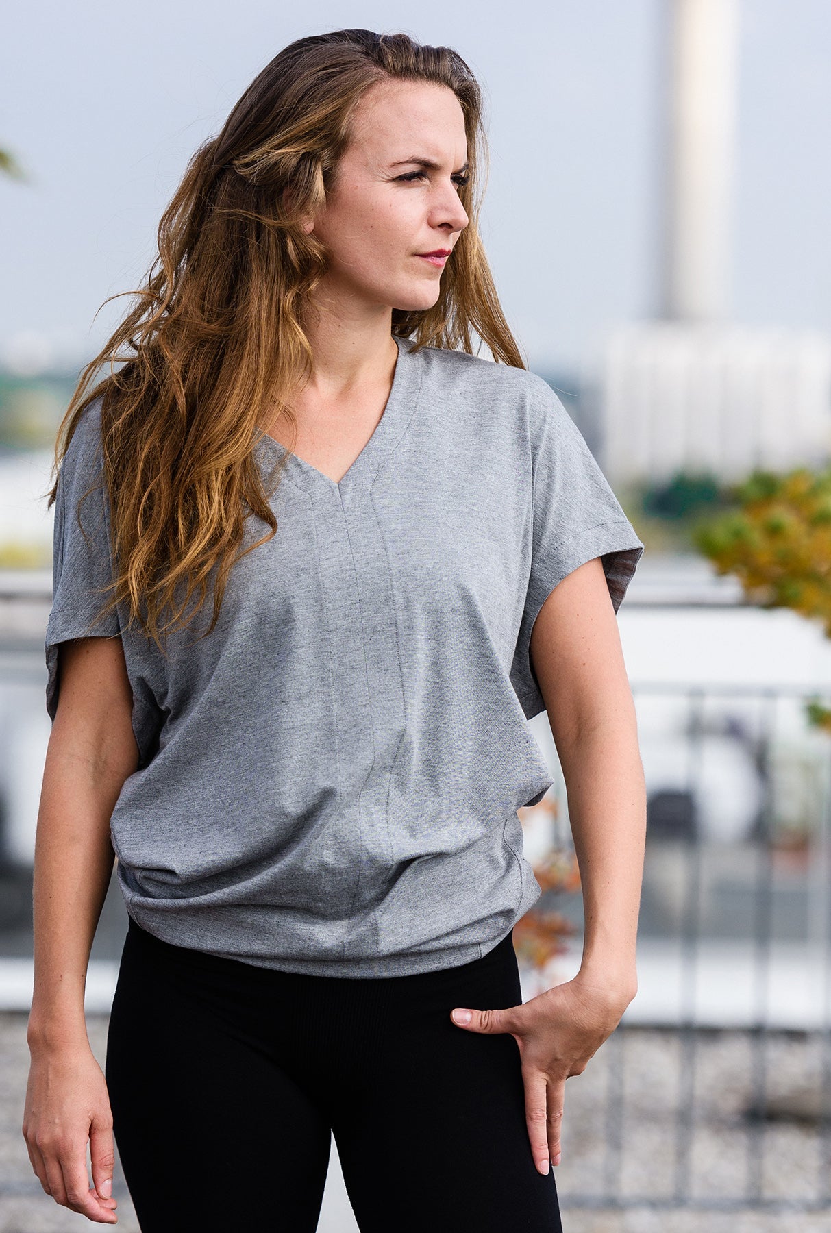 yogistar-yoga-t-shirt-freedom-pale-grey-marl image 3