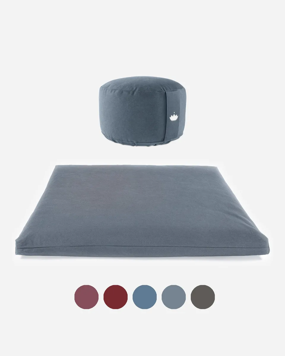 lotuscrafts-meditations-set-lotus-20cm-meditationskissen-zabuton-matte image 1