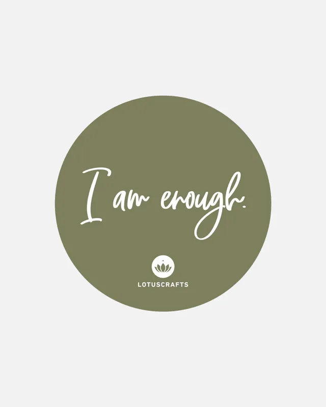 lotuscrafts-yogamatten-sticker-i-am-enough-hitzebest-ndiger-yoga-sticker image 1