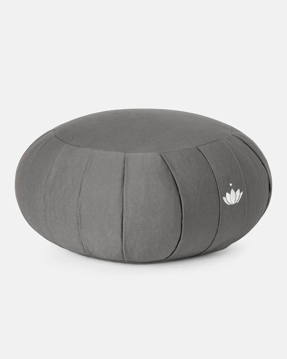 lotuscrafts-zafu-meditationskissen-zen-standard-15cm-bio-dinkelspelzen image 1