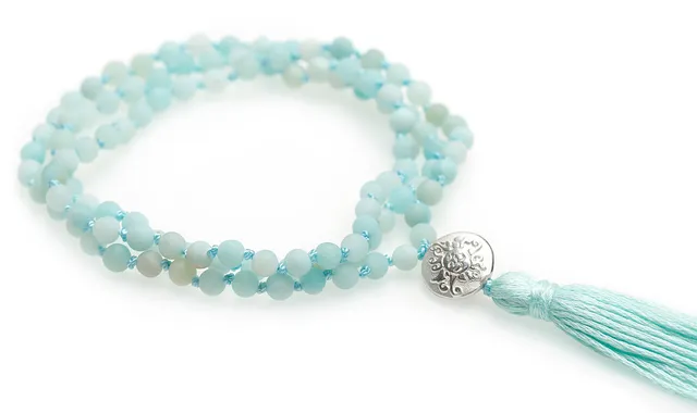 yogistar-mala-kette-amazonit-matt-mit-silber-925-m-nze image 1