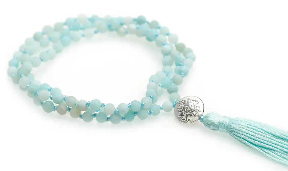 yogistar-mala-kette-amazonit-matt-mit-silber-925-m-nze image 1