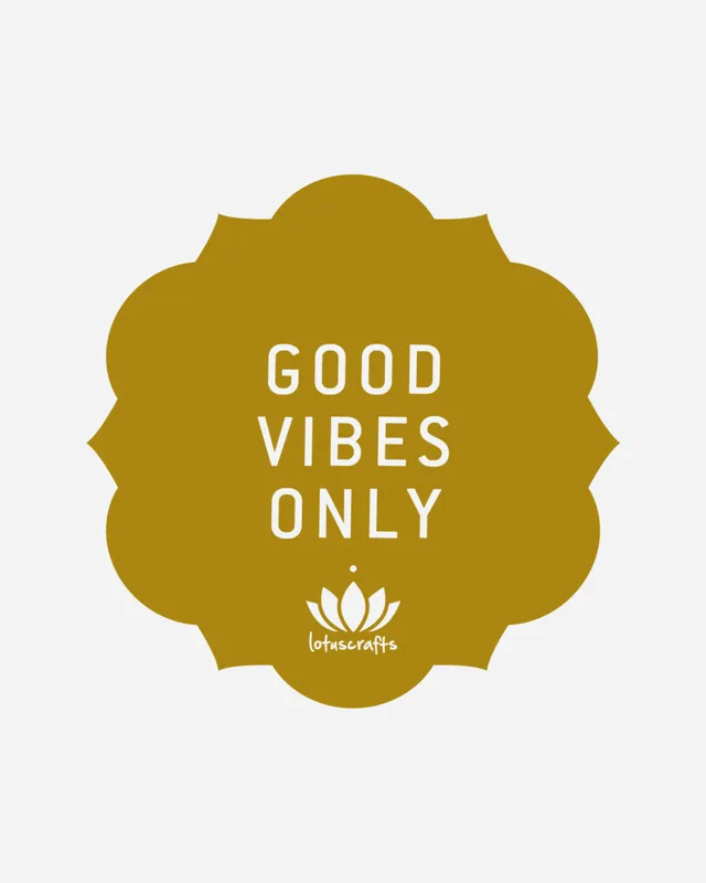 lotuscrafts-yogamatten-sticker-good-vibes-only image 1
