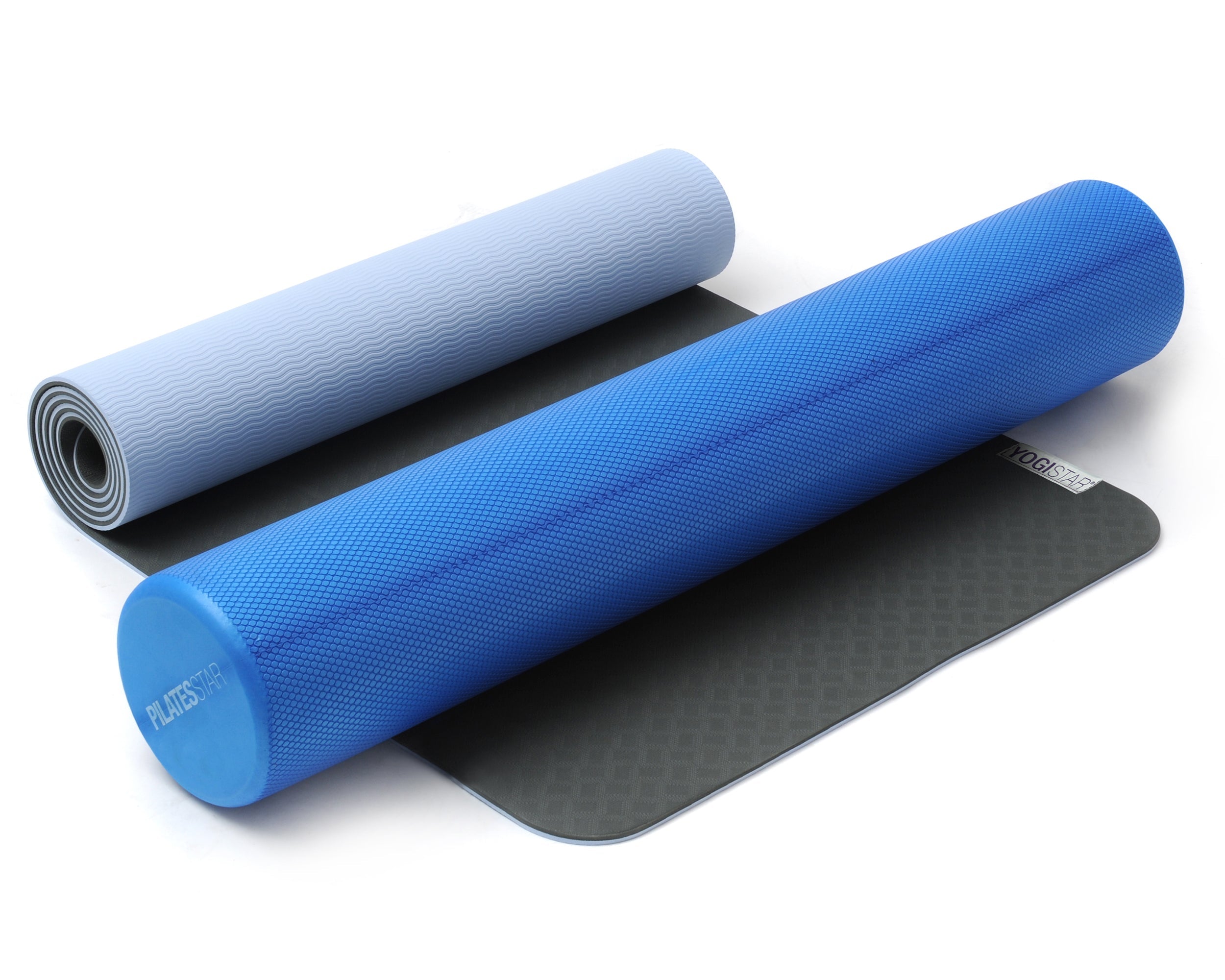 yogistar-faszien-yoga-set-yogimat-pro-faszienrolle-pro-premium-blau image 2