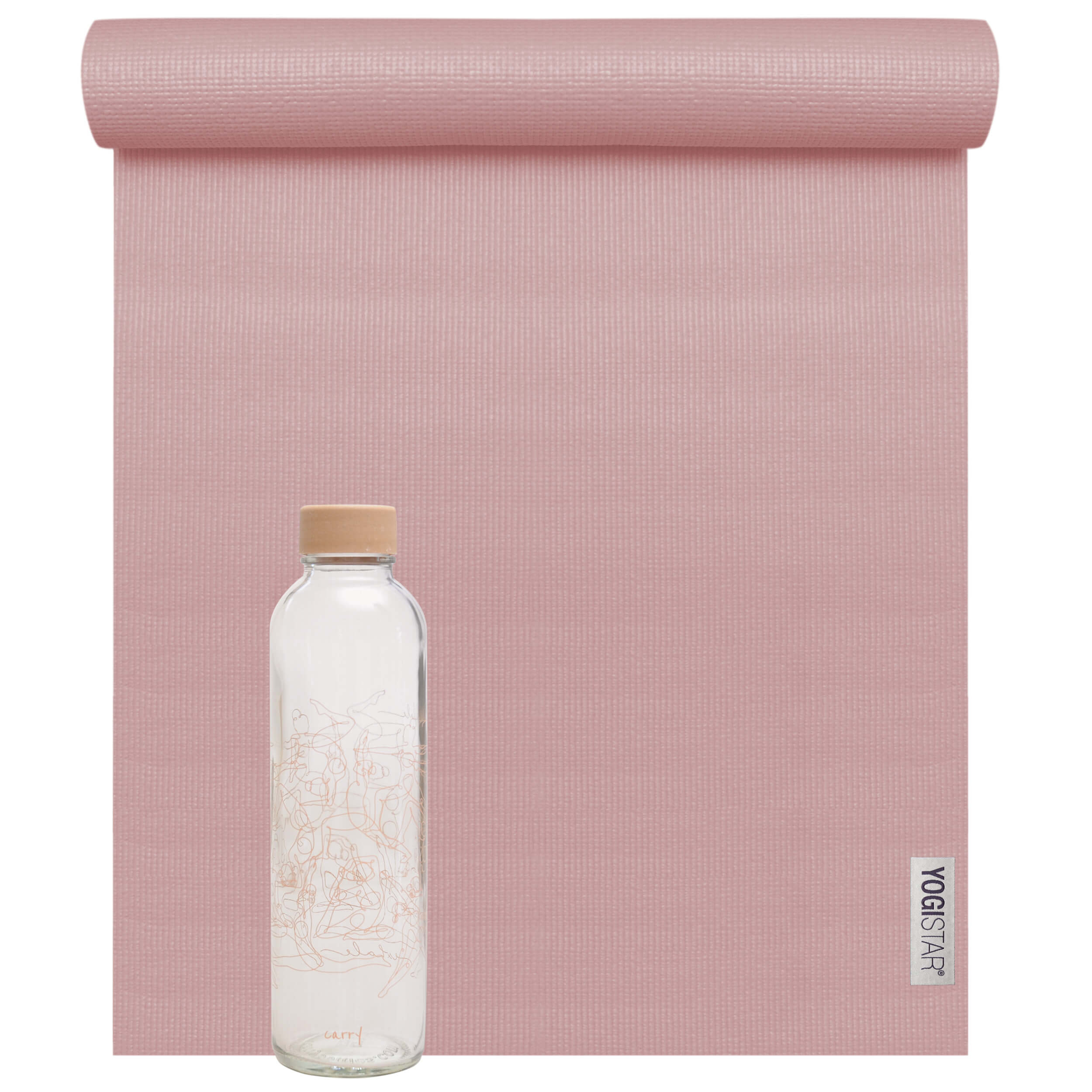 yogistar-yoga-set-carry-bottle-velvet-rose-yogimat-basic-trinkflasche image 1