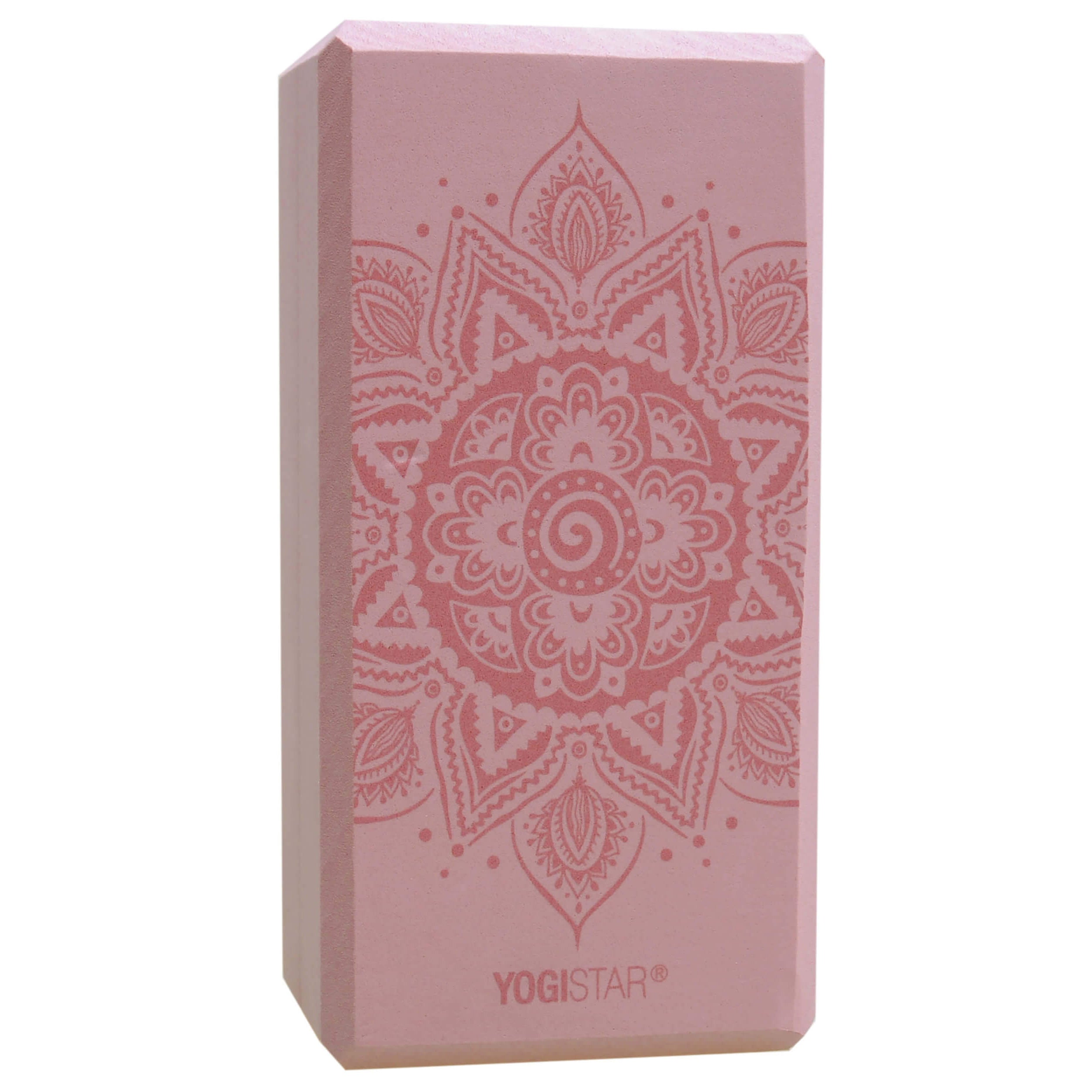 yogistar-yogiblock-basic-art-collection-spiral-mandala-velvet-rose-yogablock image 1