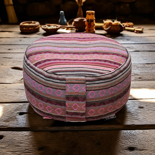yogistar-meditationskissen-rund-ethnic-organic-cotton image 1