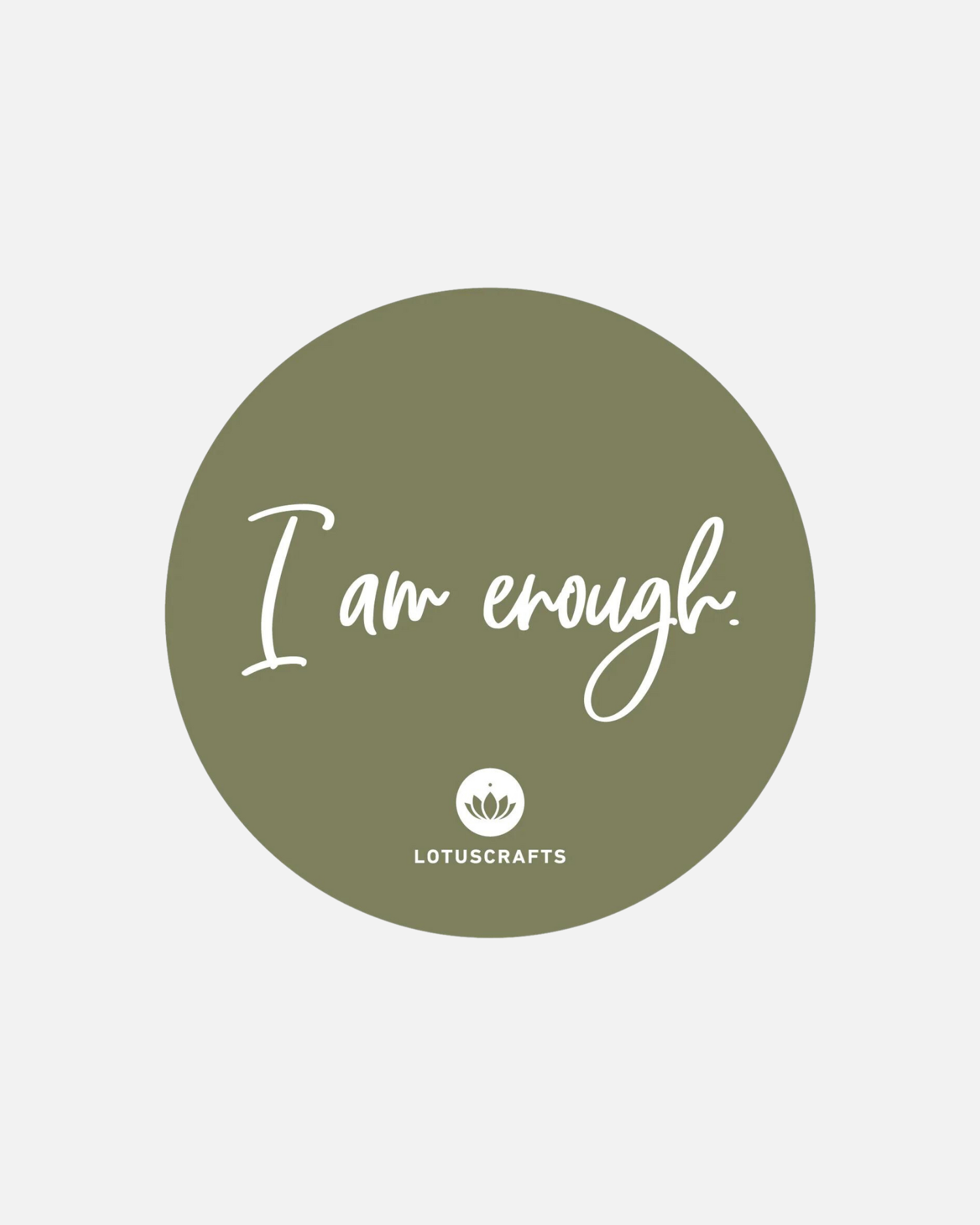 lotuscrafts-yogamatten-sticker-i-am-enough-hitzebest-ndiger-yoga-sticker image 1