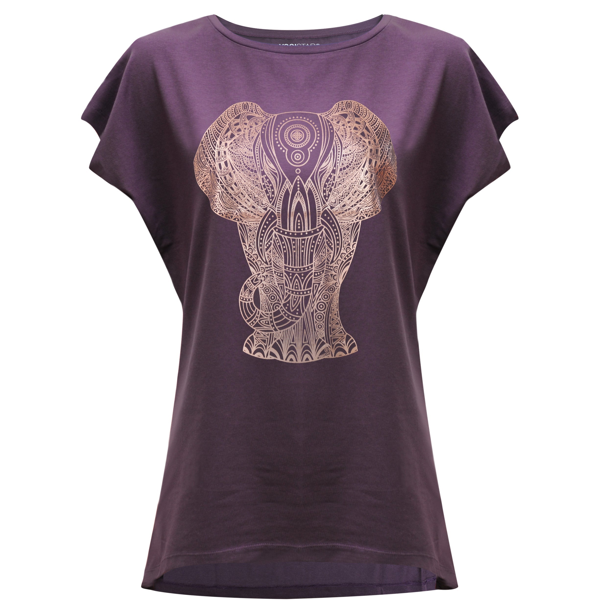 yogistar-yoga-t-shirt-batwing-elephant-berry-copper image 2
