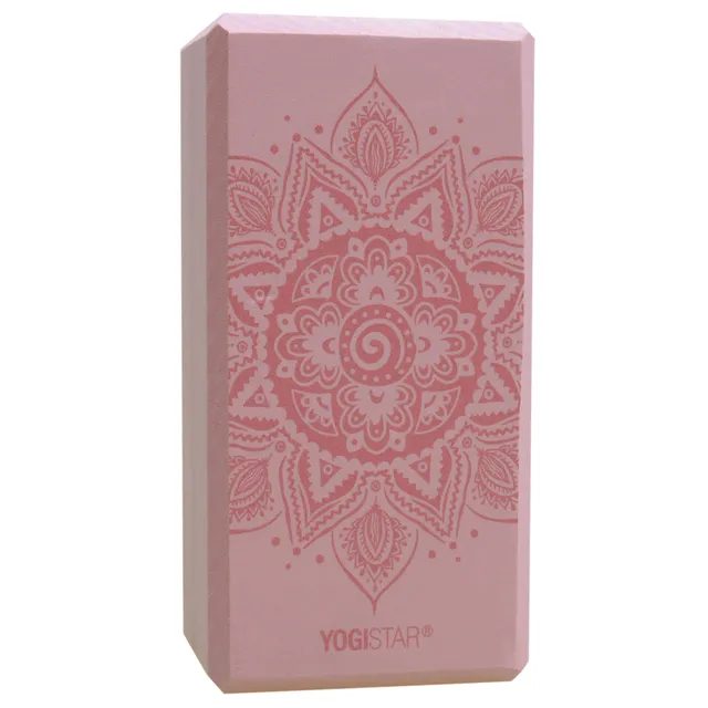 yogistar-yogiblock-basic-art-collection-spiral-mandala-velvet-rose-yogablock image 1