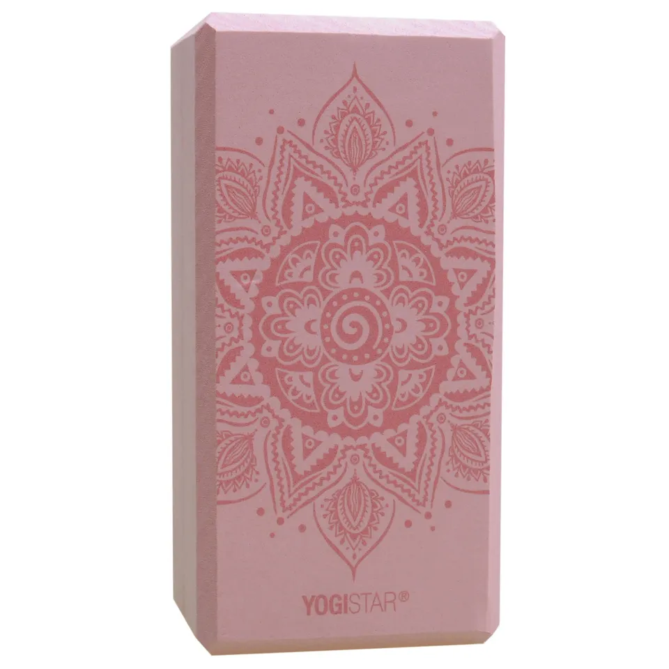 yogistar-yogiblock-basic-art-collection-spiral-mandala-velvet-rose-yogablock image 1