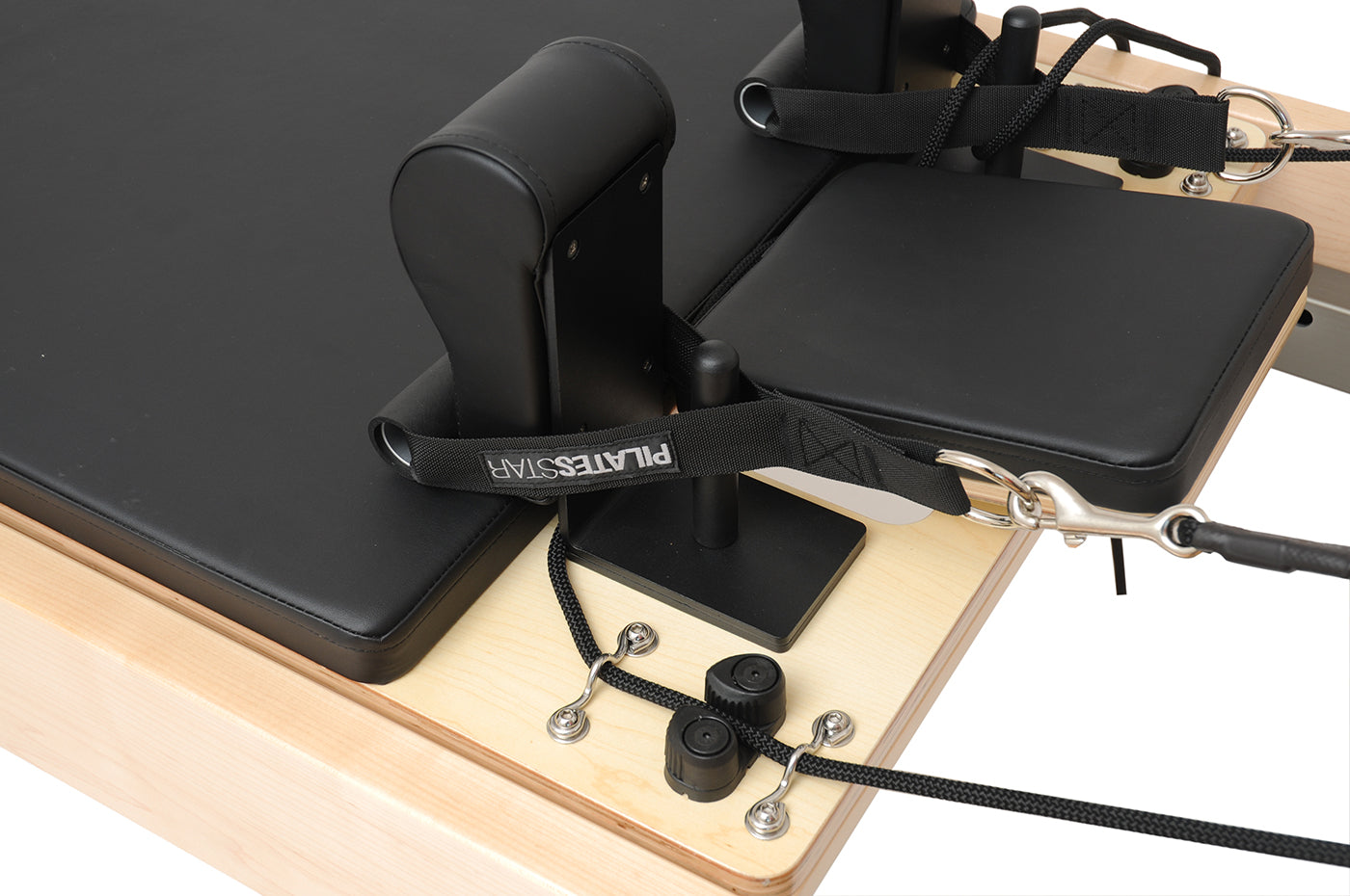 yogistar-pilates-reformer-ahorn-short-leg-schwarz-inkl-sitting-box-jump-board image 3