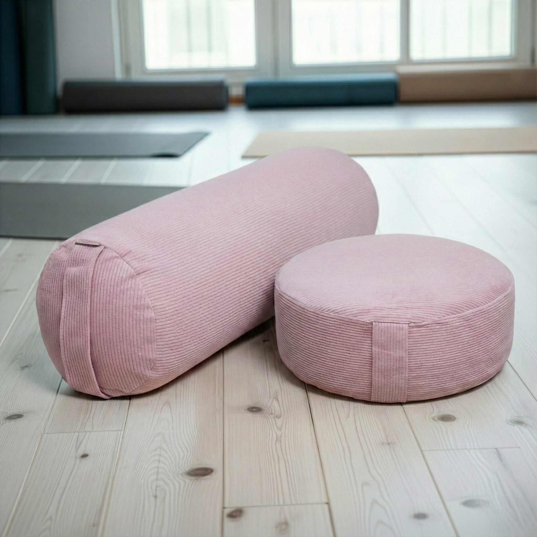 yogistar-yoga-set-velvet-cord-meditationskissen-bolster-yin image 2