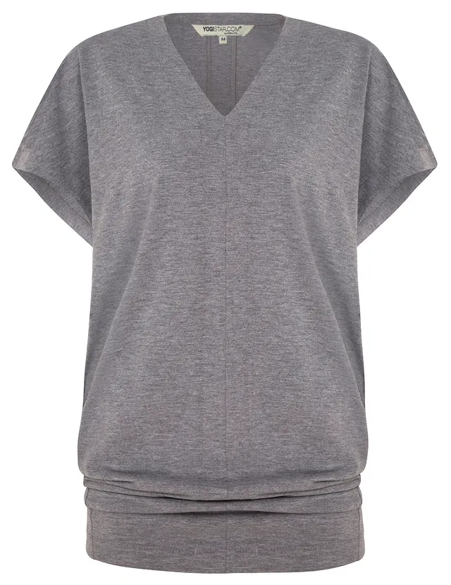 yogistar-yoga-t-shirt-freedom-pale-grey-marl image 1