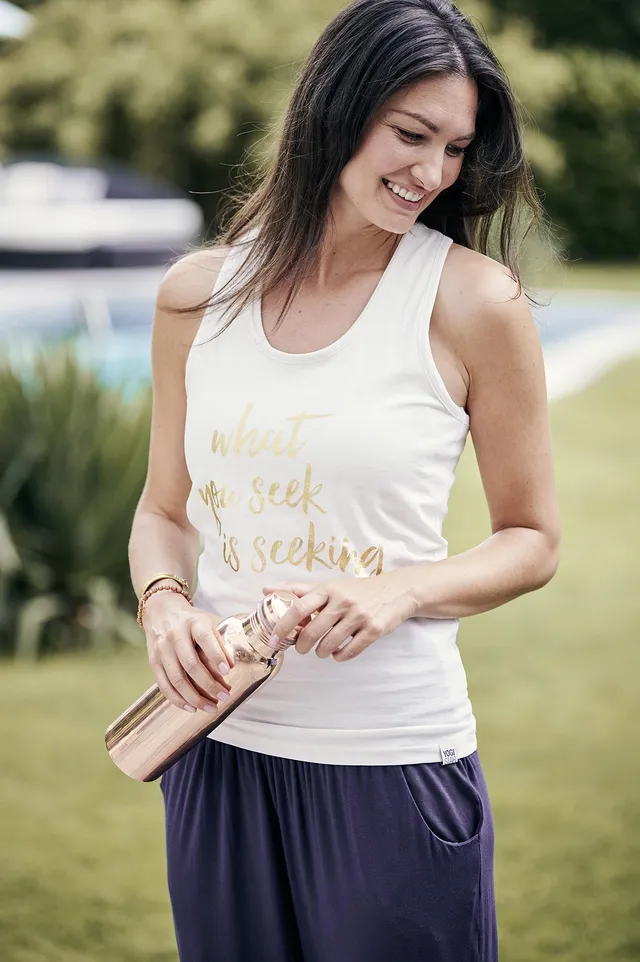 yogistar-yoga-racerback-top-what-you-seek-ivory-gold image 1
