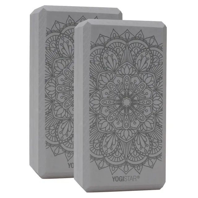 yogistar-yogiblock-basic-art-collection-lotus-mandala-graphit-2er-set image 1