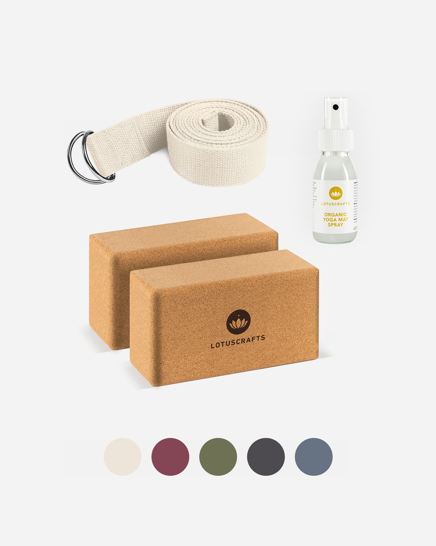 lotuscrafts-yoga-zubeh-r-reinigungs-set-korkbl-cke-gurt-bio-mattenspray image 2