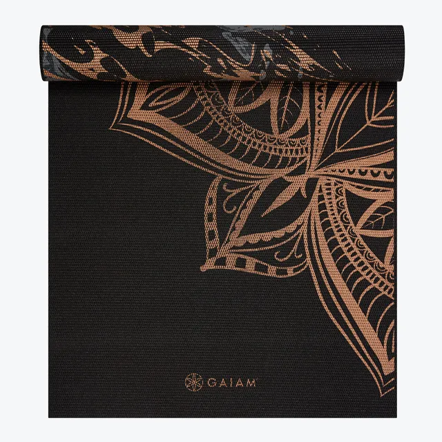 gaiam-premium-reversible-marbled-bronze-medallion-yogamatte-6mm image 1
