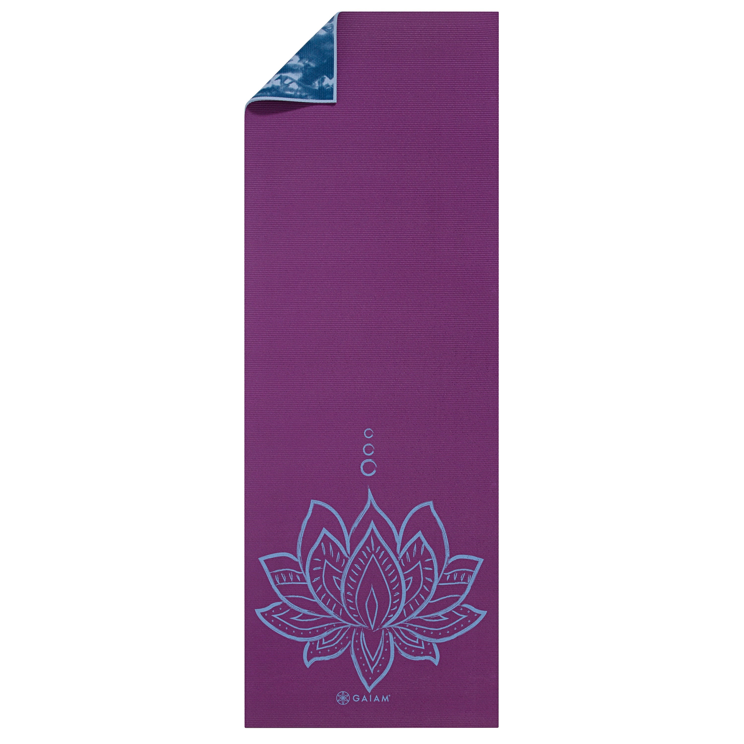 gaiam-reversible-purple-lotus-yogamatte-6mm image 7