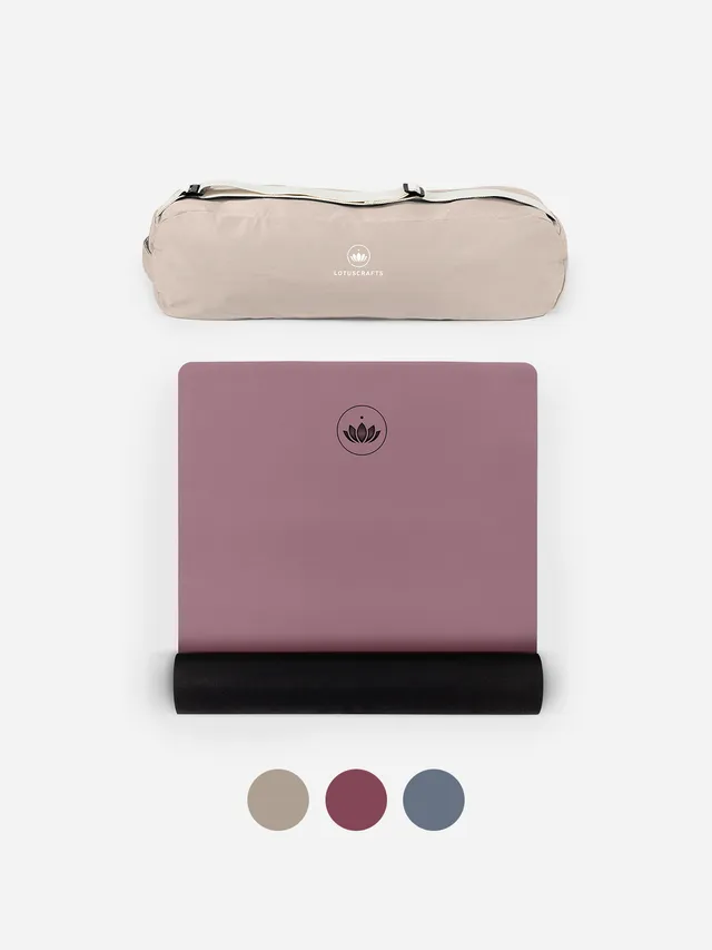 lotuscrafts-yogamatte-pure-set-matte-4-mm-baumwolltasche image 1