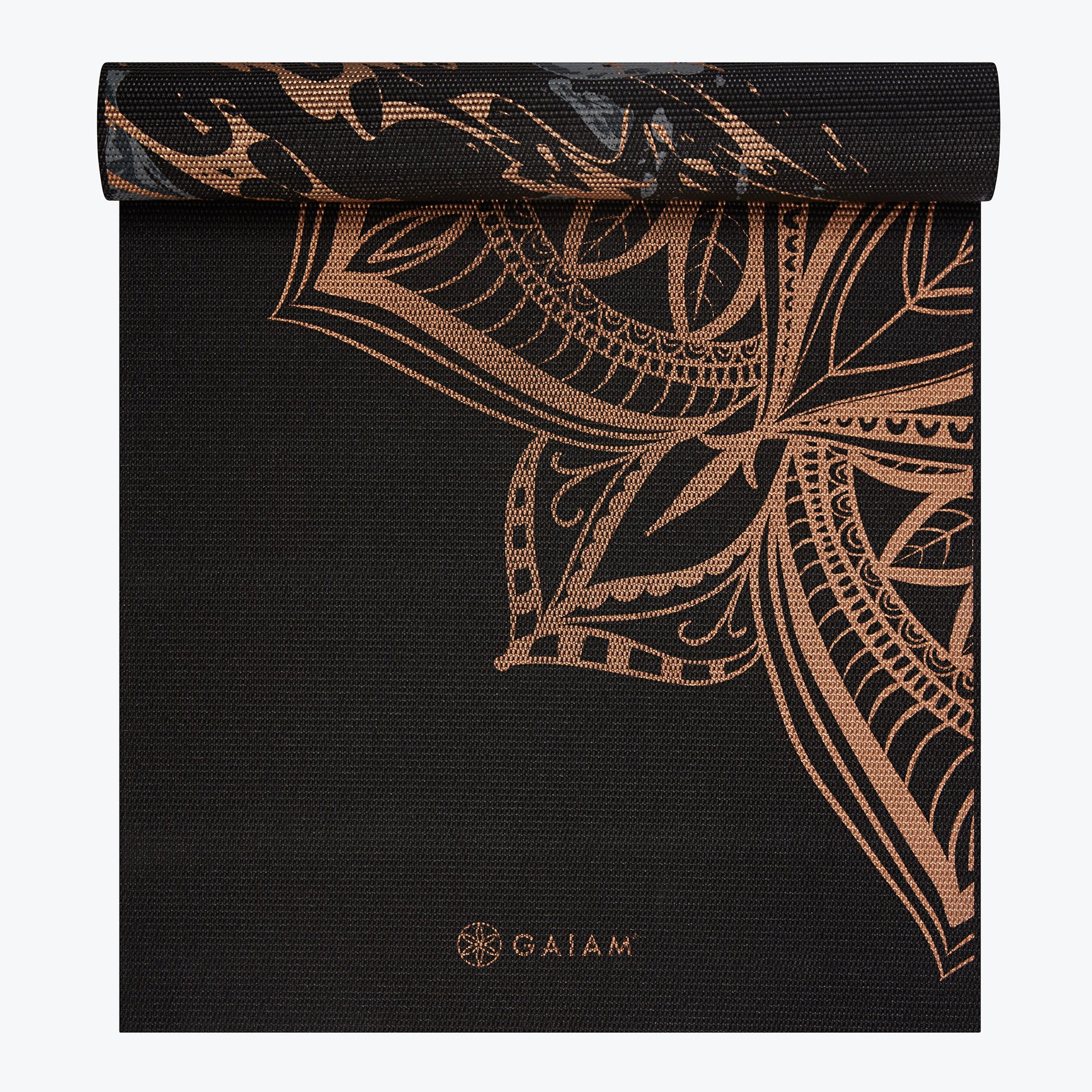 gaiam-premium-reversible-marbled-bronze-medallion-yogamatte-6mm image 1