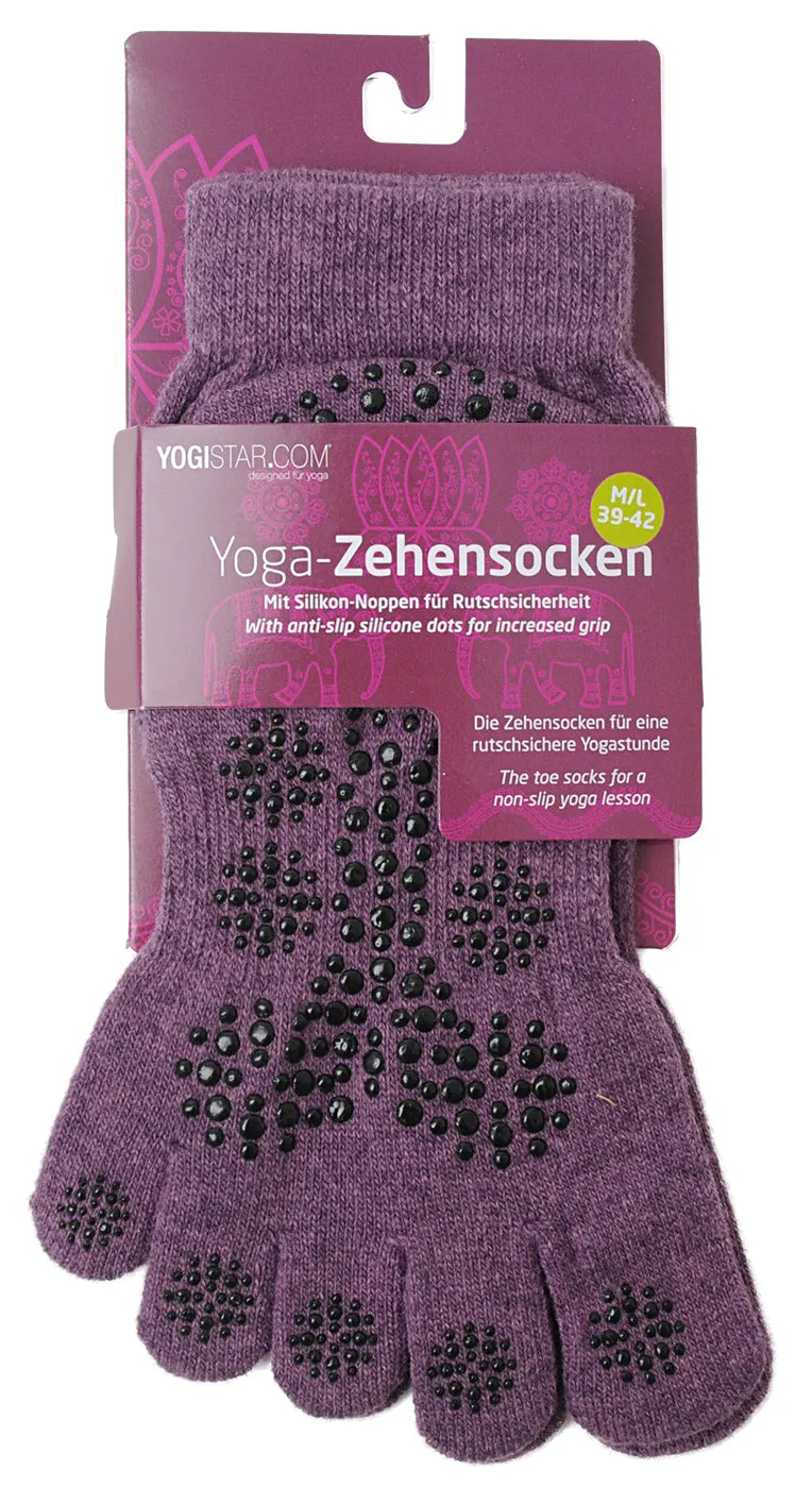 yogistar-yoga-zehensocken-elderberry-mit-silikonnoppen image 1