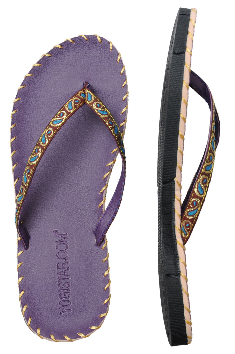 yogistar-yoga-sandalen-purple-zehentrenner-brokat-ethno image 2