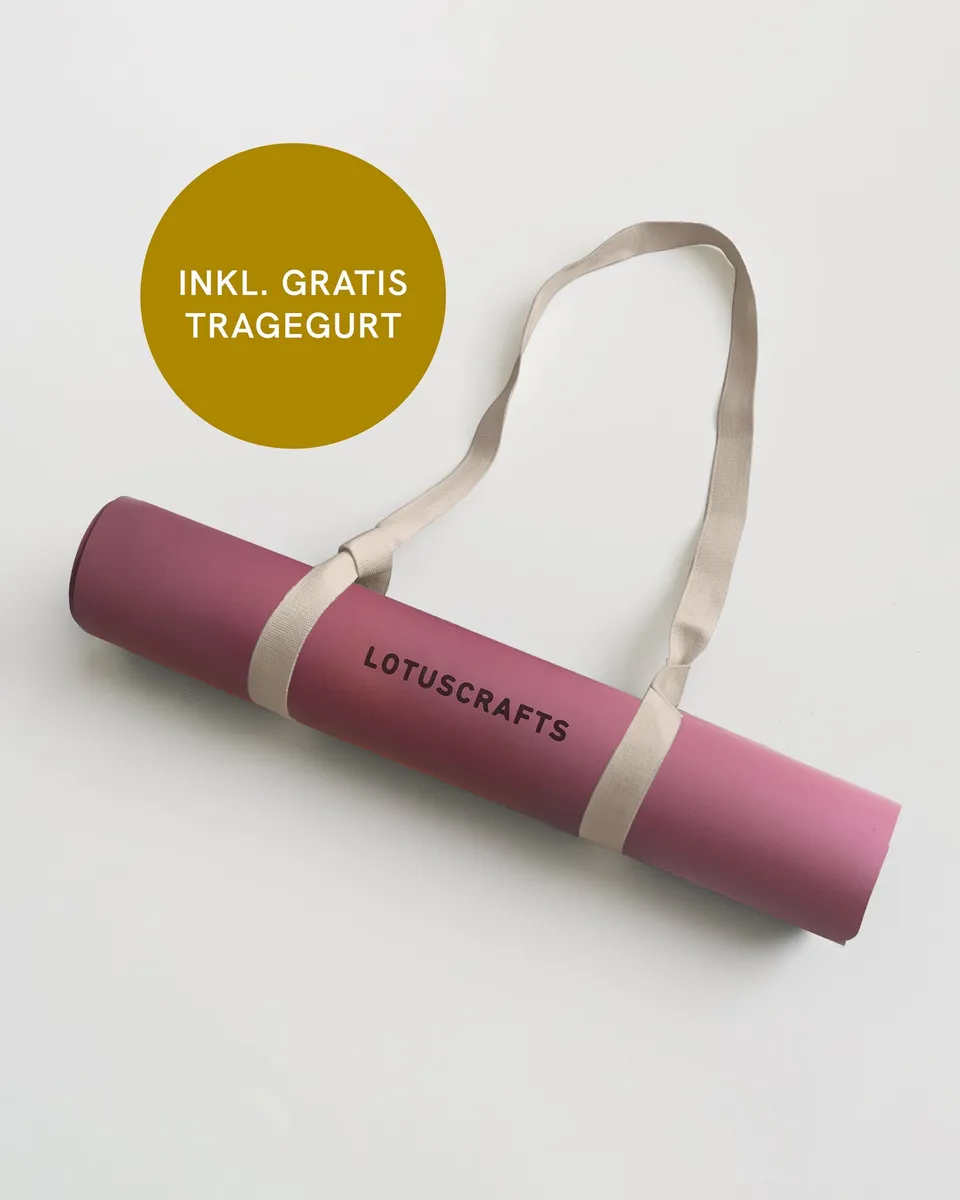 lotuscrafts-yogamatte-pure-naturkautschuk-mit-pu-oberfl-che-inkl-tragegurt image 1