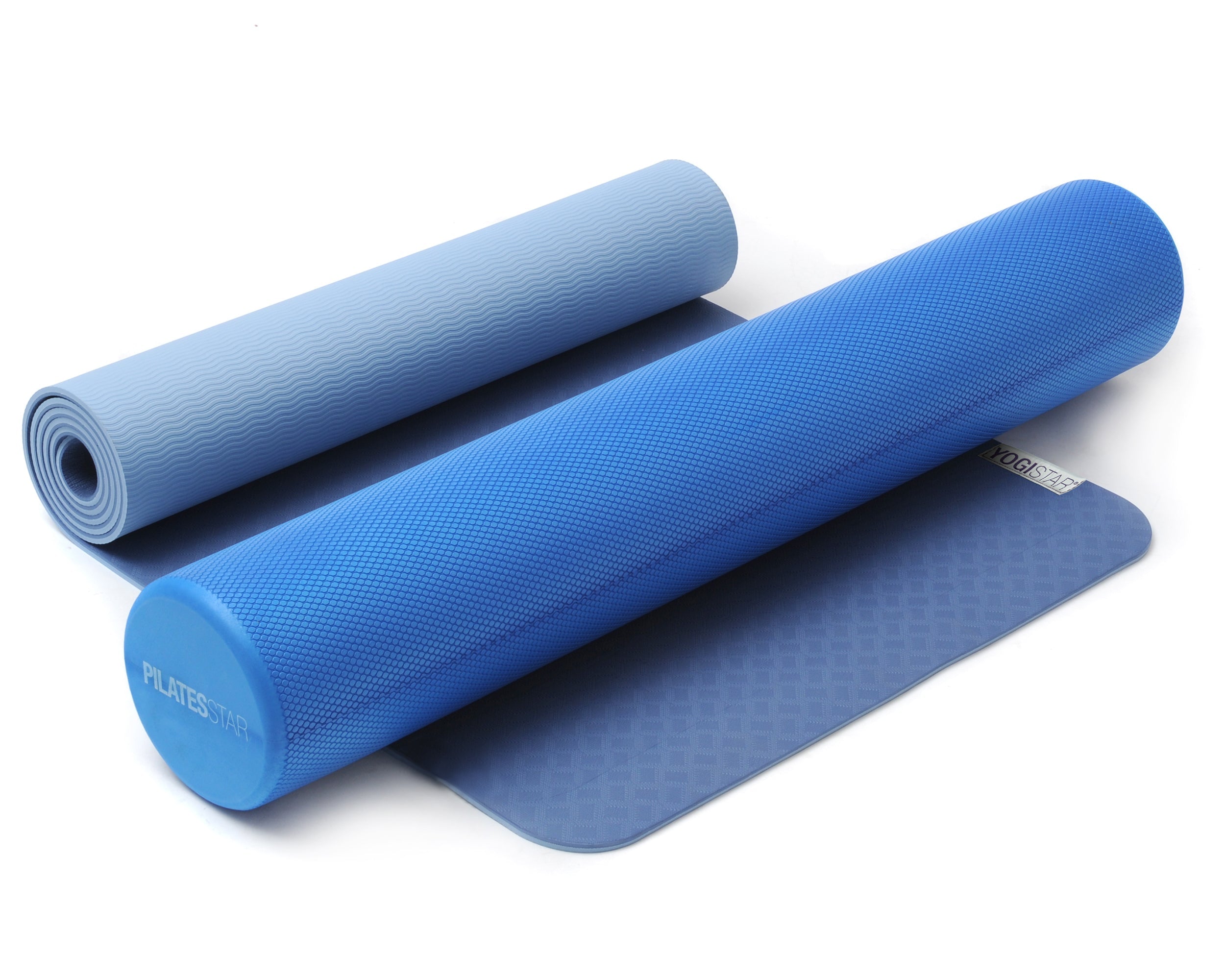 yogistar-faszien-yoga-set-yogimat-pro-faszienrolle-pro-premium-blau image 1