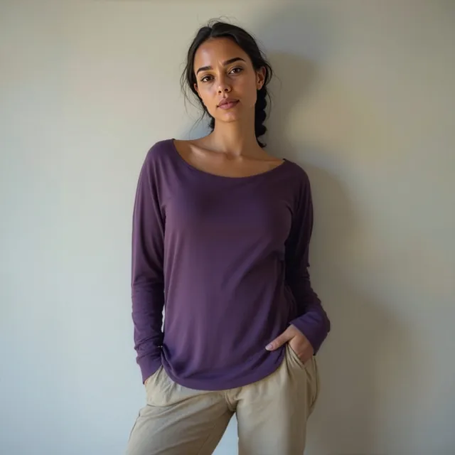 yogistar-yoga-longsleeve-rheia-velvet-plum-bio-baumwolle image 1